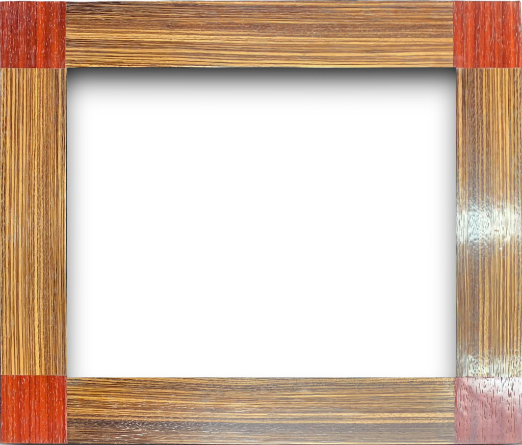 Carré 70*35 Placage zebrano et padouk