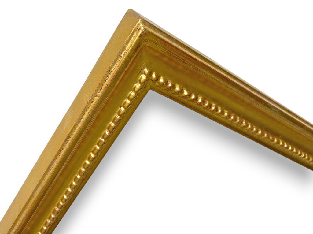 Iris Sculpté or fin dos ocre congé rai de perles