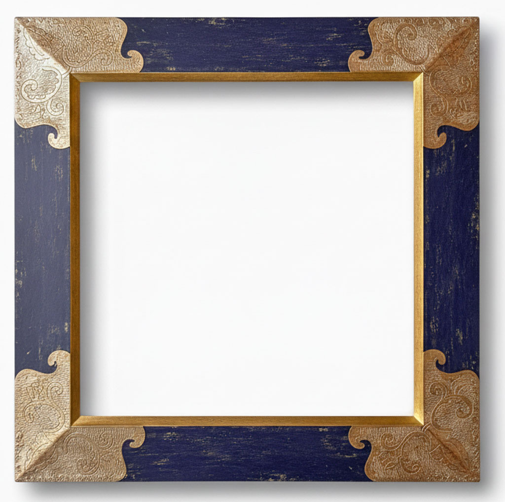 Creta 135 Angle gravé or blanc filet or fin couleur antique