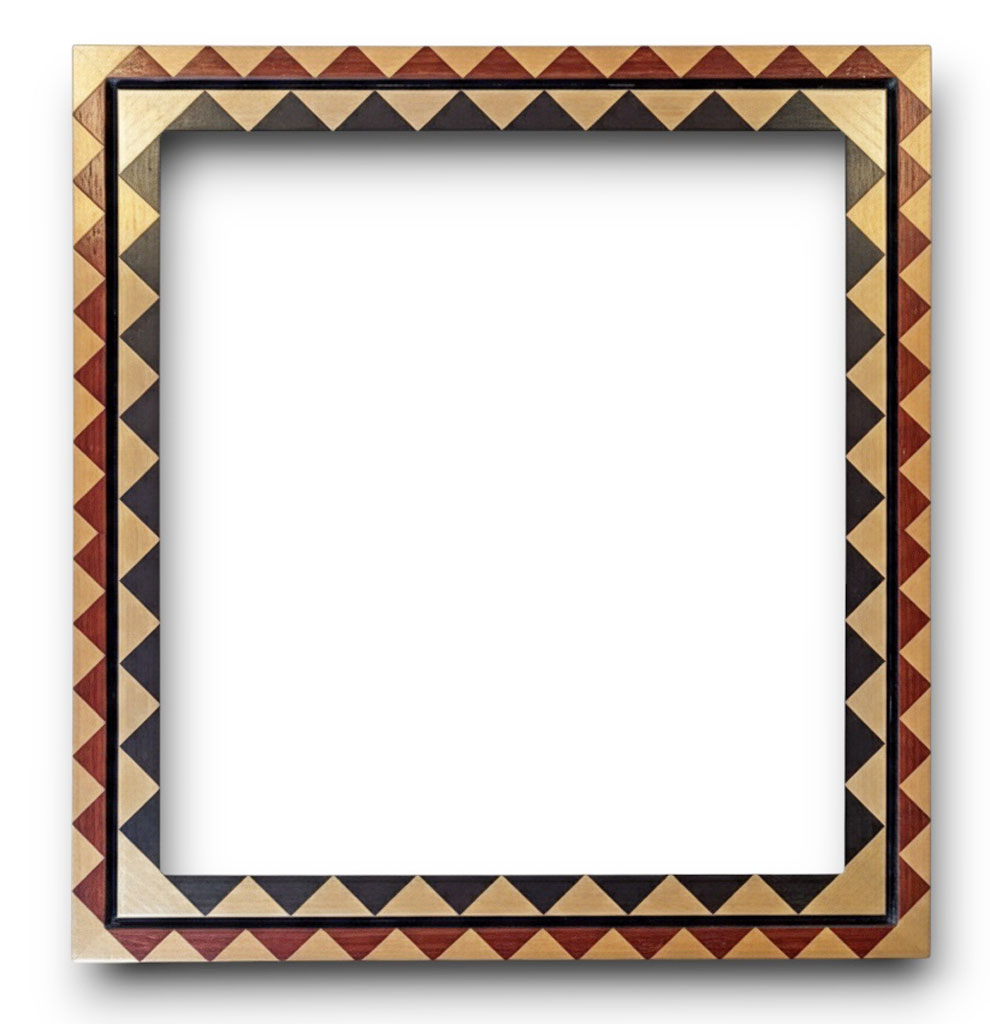 Arcobaleno 50 Placage dentelé sycomore padouk creux noir