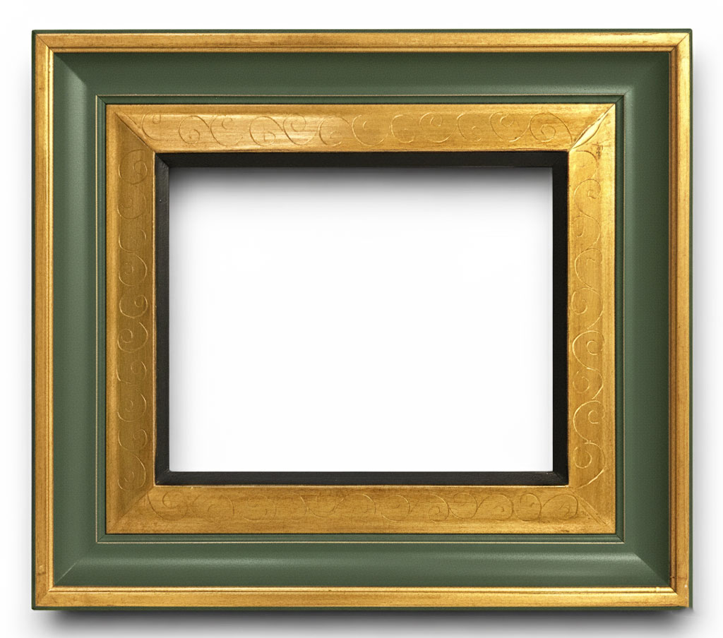 Ophélie Gravé or vert foncé congé noir