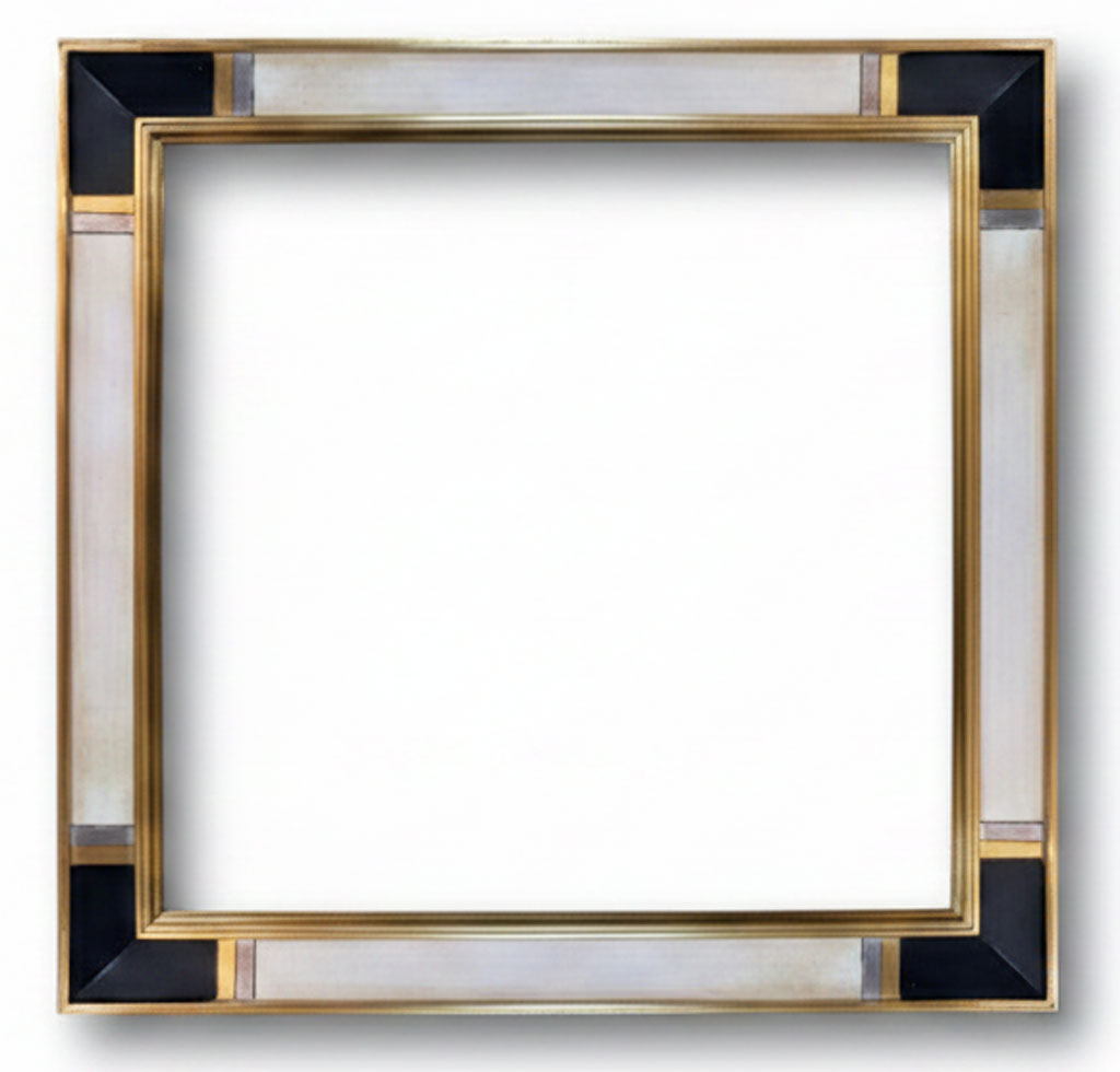 Romana Bagues or argent ivoire angle noir